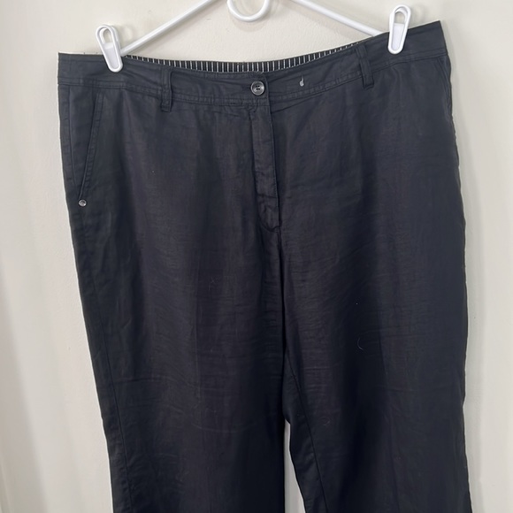 Olsen 100% linen Relaxed Fit Straight Wide Leg Linen Pant Size XL - Picture 5 of 6